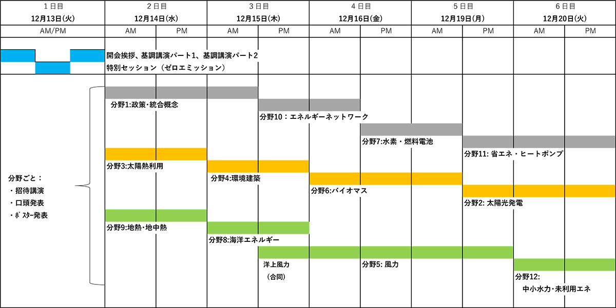 Program, Area by Area, including Plenary Lecture